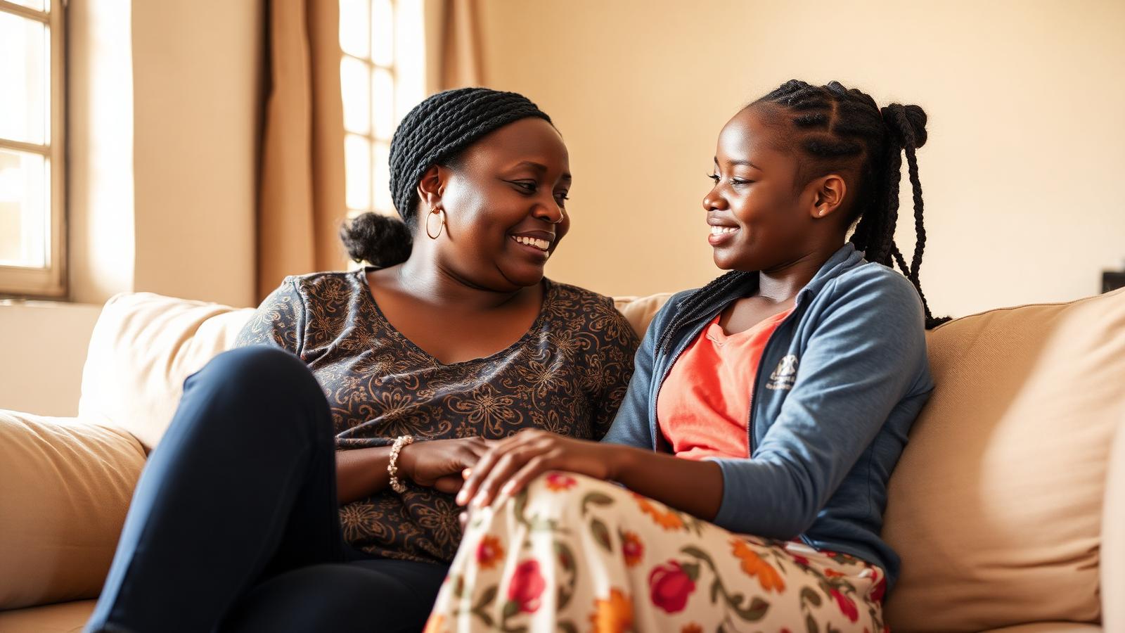 Família e jovens em conversa